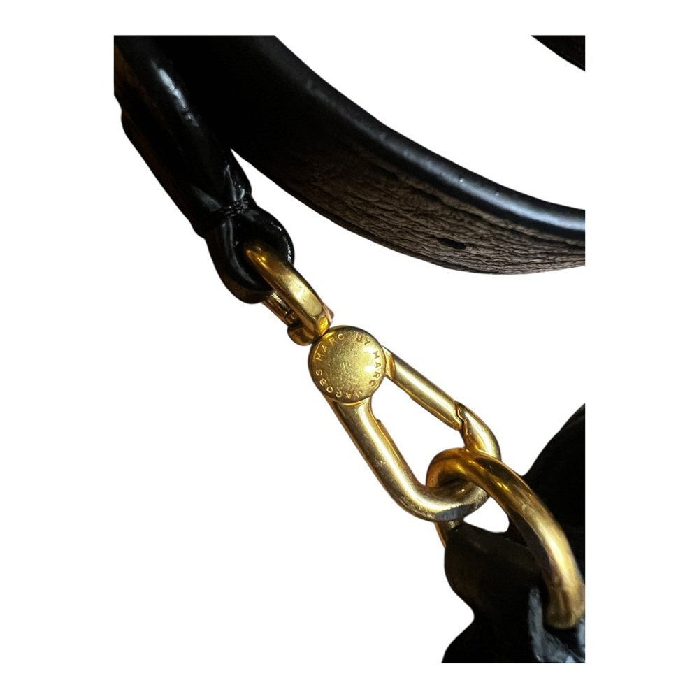 Marc Jacobs Natasha Crossbody Black Leather Gold Accents Purse Shoulder Bag - Picture 13 of 16